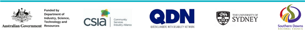 Footer image with logos of Federal Govt, CSIA, QDN, Uni of Sydney, and SDRC