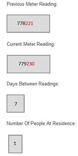 Water Reading Example2