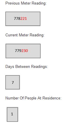 Water Reading Example2