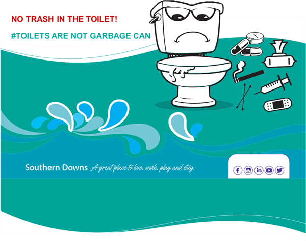 SDRC No Trash in Toilet