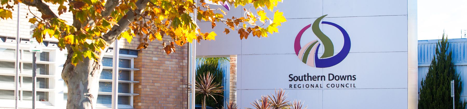 External shot of council building wtih logo showing