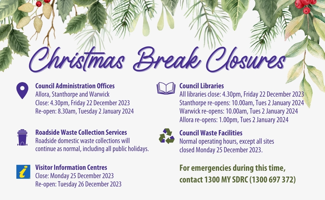 Christmas Break Closures 2023