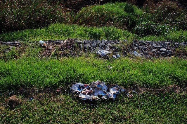 Littering - polluted-river-bank Lynn Greyling photographer