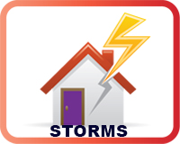 Storms button for web
